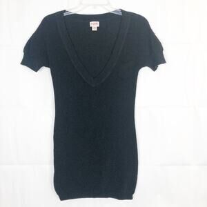 Mossimo Waffle Knit Rockabilly Pinup Emo Edgy Gothcore Tunic Sweater Juniors M